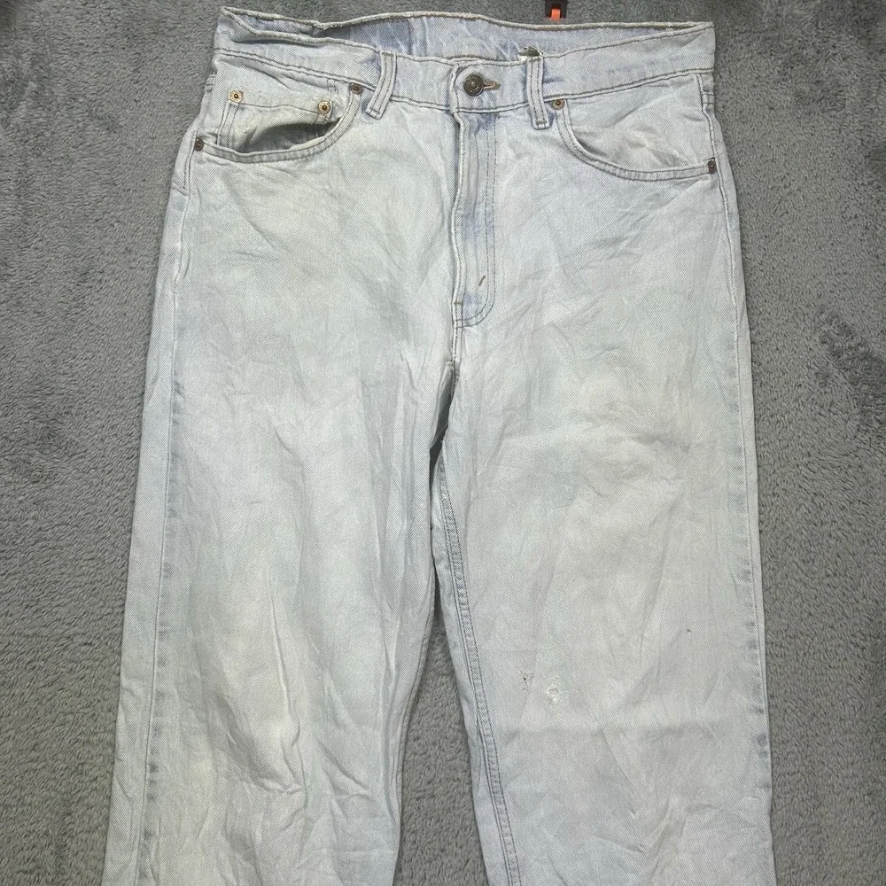 Vintage Levis 550 Jeans Mens 34x34 Relaxed Fit Made USA‎ Holes Stains 90s Denim